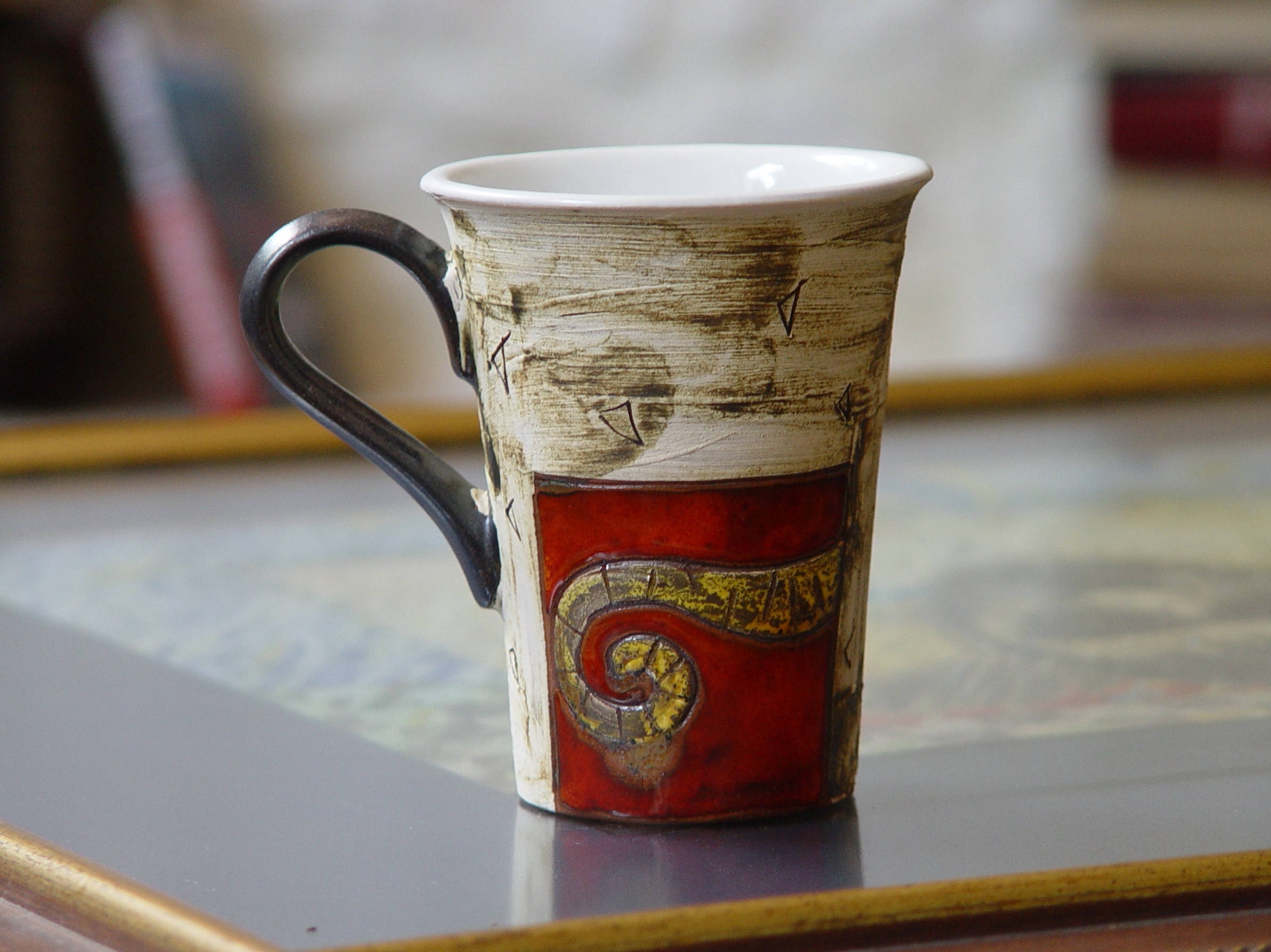 Handmade Earthenware Pottery Mug Coffee Cup Tea Cup Ceramic Mug Wheel Thrown Pottery