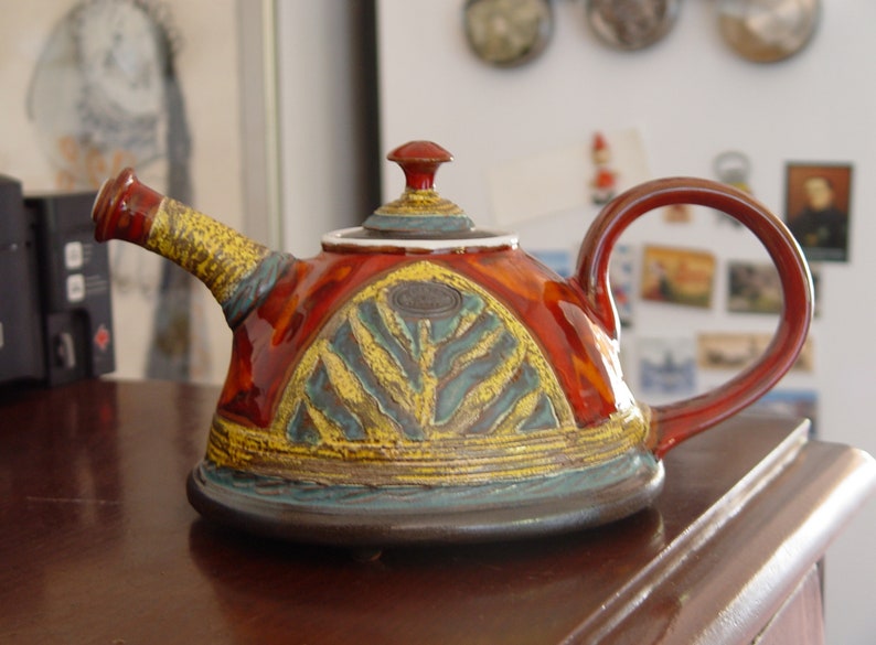 Handmade Pottery Teapot Wedding Gift Ceramic Tea Pot Unique Etsy