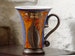Ceramic Tea or Coffee Mug, Cute Mug, Handmade Pottery Mug, Blue and orange Mug, Wheel Thrown Mug, Danko Pottery 