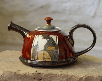 Christmas Gift - Ceramic Tea Pot - Red Handmade Pottery Teapot - Ceramics and Pottery - Arts and Crafts - Ceramic Art - Wedding Gift