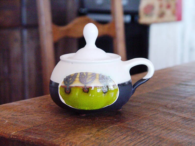 Ceramic gift Lidded Ceramic Bowl Unique Pottery Sugar Bowl Pottery Bowl Covered Sugar Bowl Handmade Pottery Ceramic Sugar Bowl