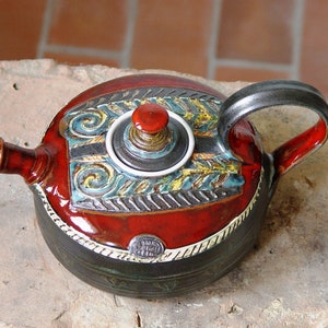 Christmas Gift Ceramic Teapot Handmade Pottery Tea Kettle image 1