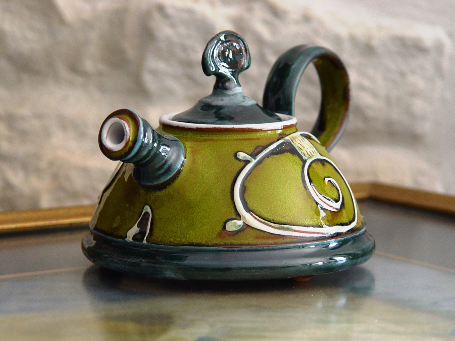 Christmas Gift Teapot for One, Small Handmade Pottery Tea Pot. Cute Ceramic  Gift, Clay Teapot, Ceramic Art, Danko Handmade Pottery 