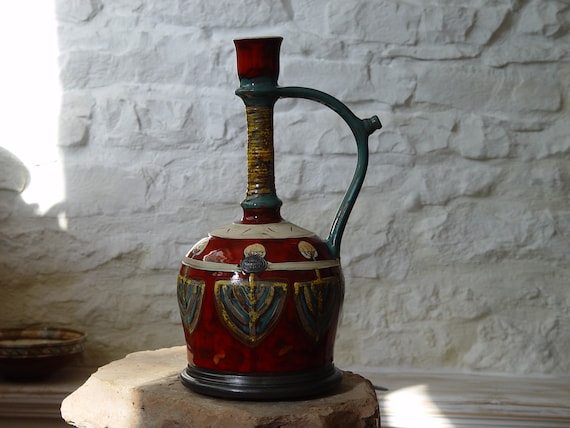 Christmas Present - Colorful Handmade Ceramic Decanter, Decorative Pottery, Clay Art