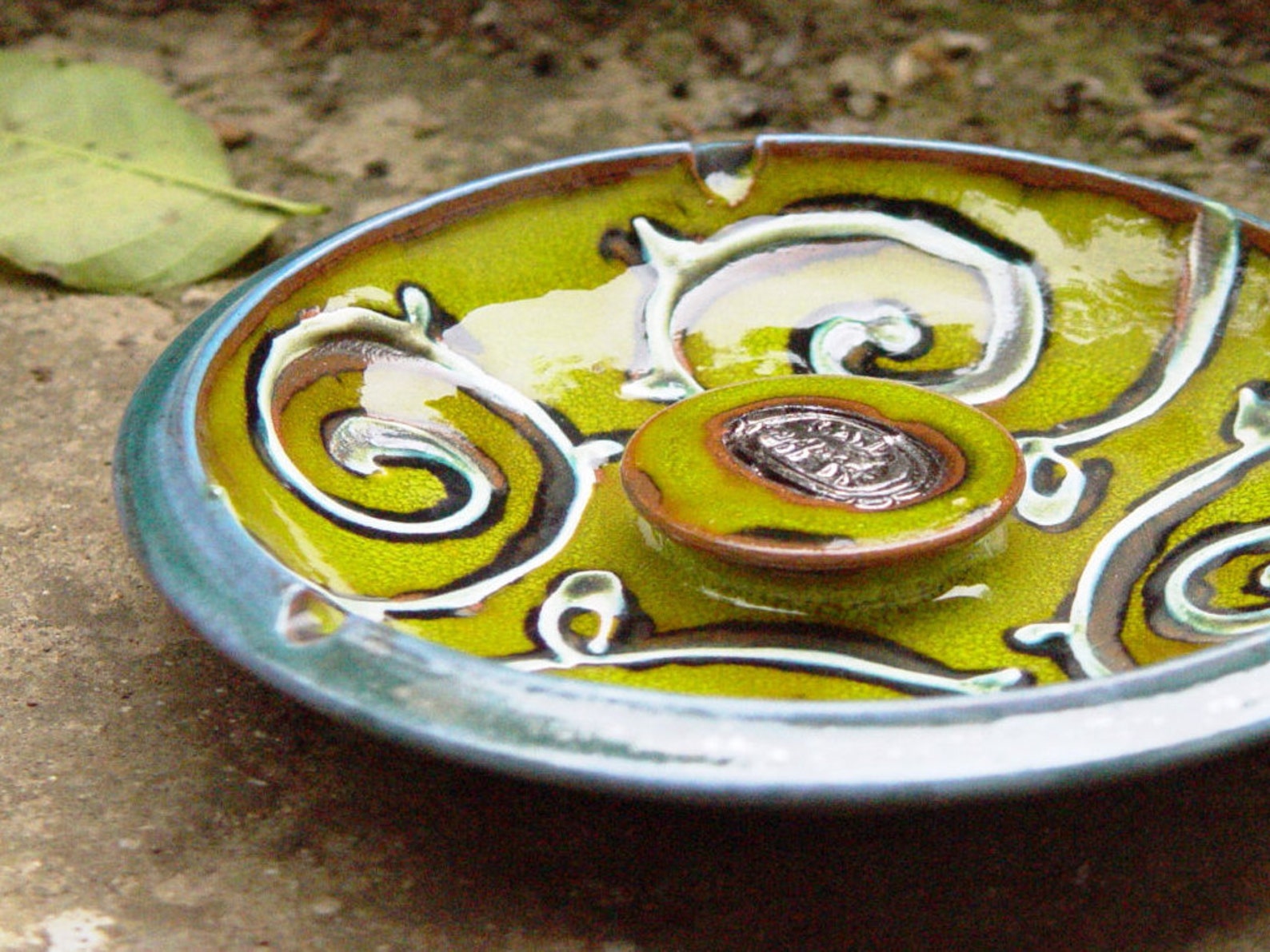 Decorative Pottery Tray. Ceramic Ash Tray Pottery Ashtray. Etsy