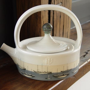 Stoneware Teapot  Wheel Thrown Handmade Ceramic Tea Pot  image 2