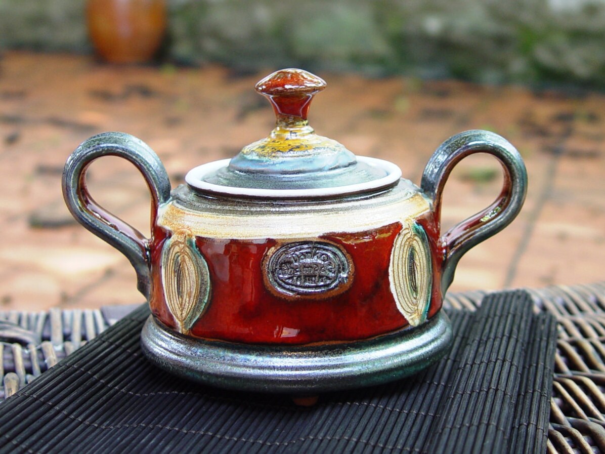 Christmas Gift Sugar Bowl Ceramic Sugar Bowl Pottery Sugar Bowl