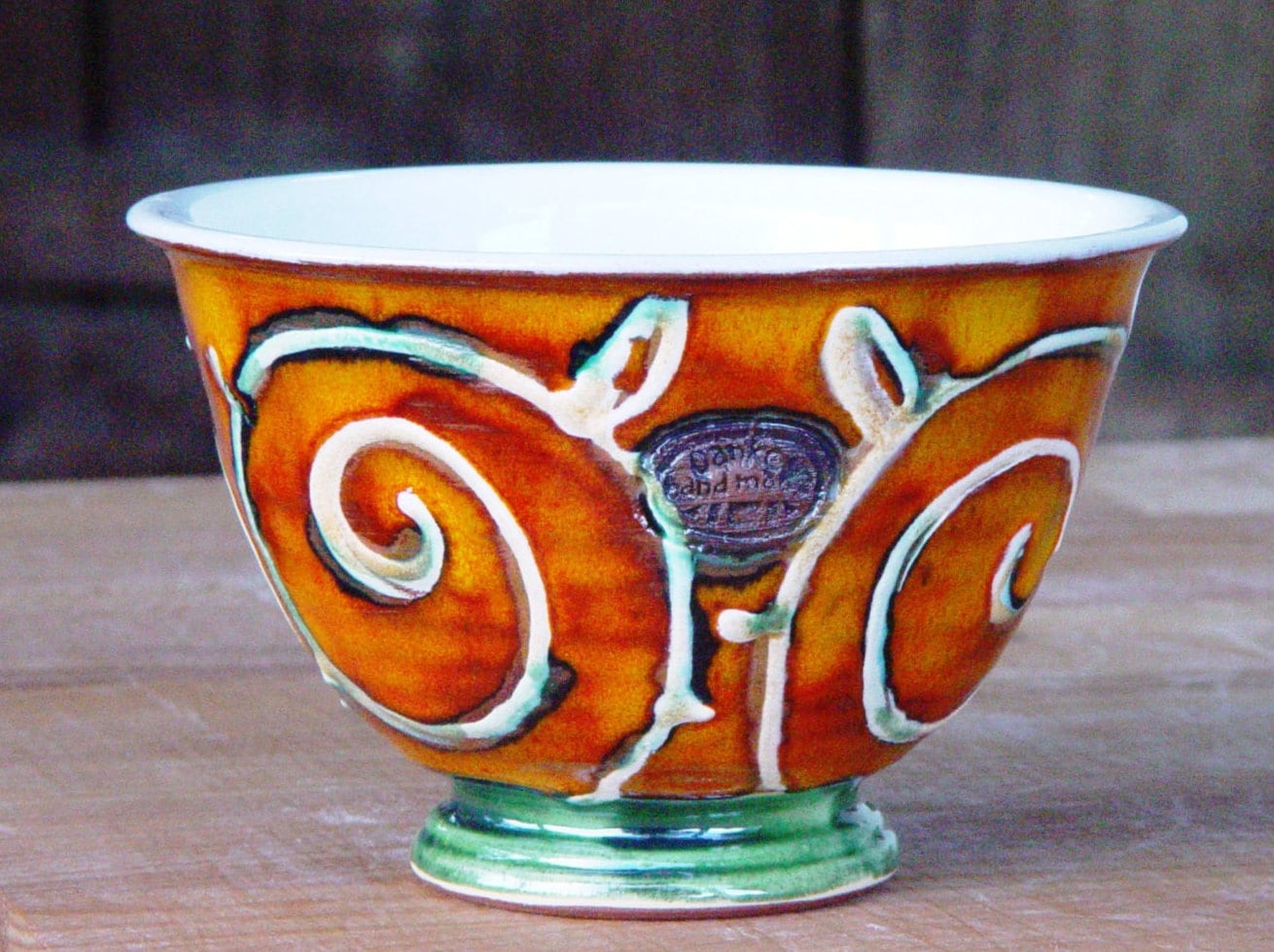 Handmade Orange Ceramic Bowl Versatile Pottery for Cereal, Soup