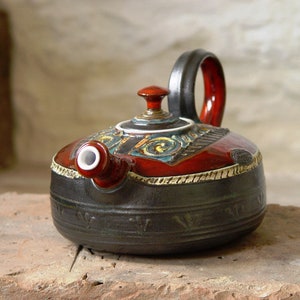Christmas Gift Ceramic Teapot Handmade Pottery Tea Kettle image 7