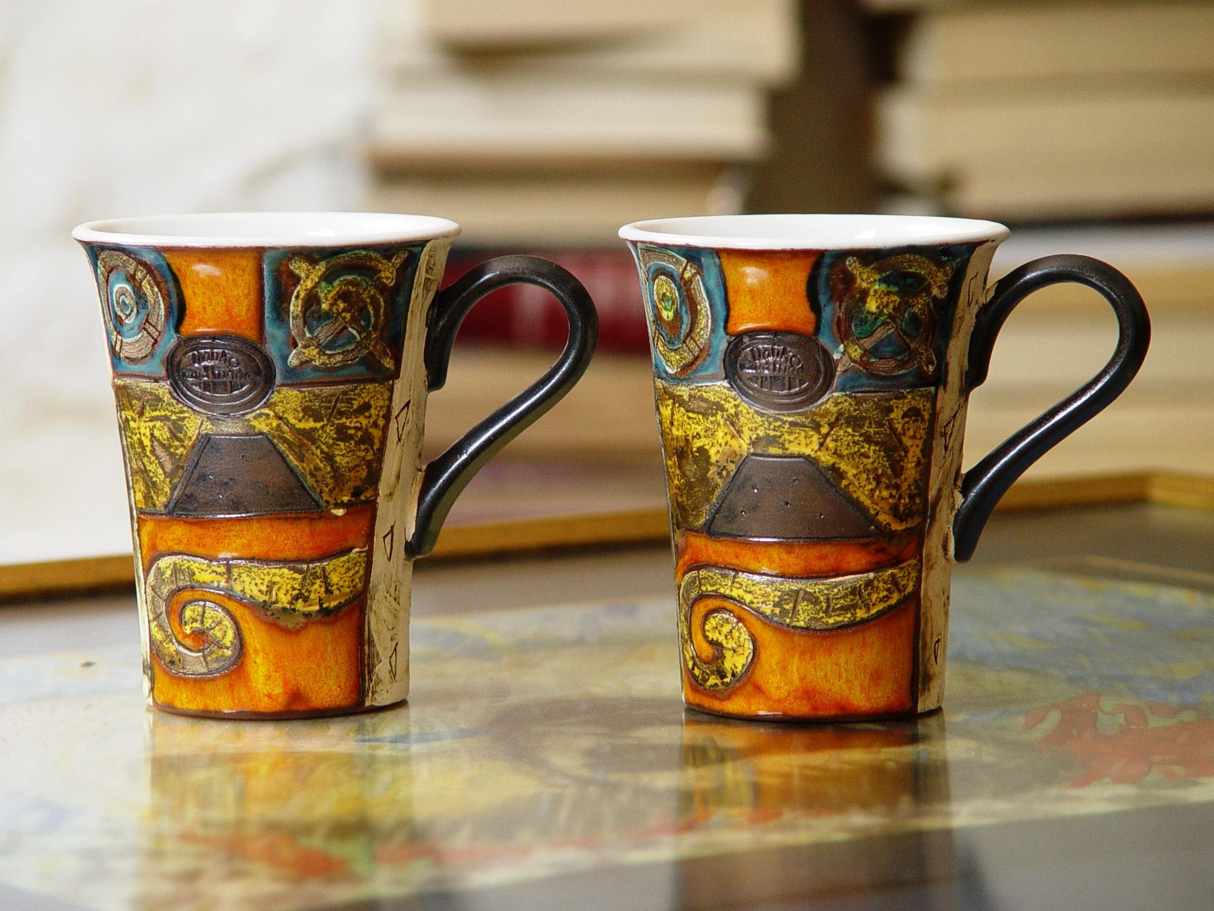 Handmade Earthenware Pottery Mug Coffee Cup Tea Cup Ceramic Mug Wheel Thrown Pottery