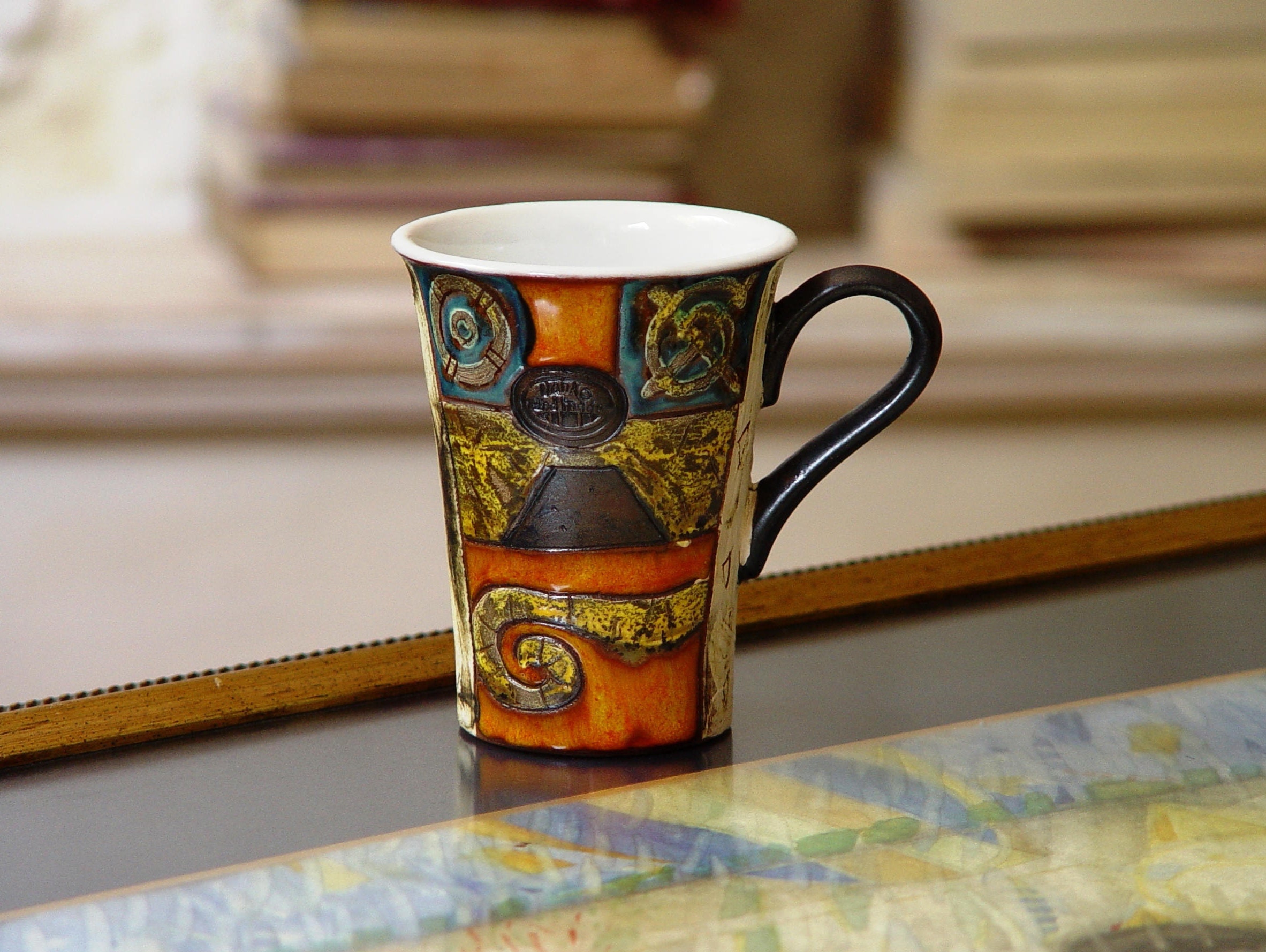 Handmade Earthenware Pottery Mug Coffee Cup Tea Cup Ceramic Mug Wheel Thrown Pottery