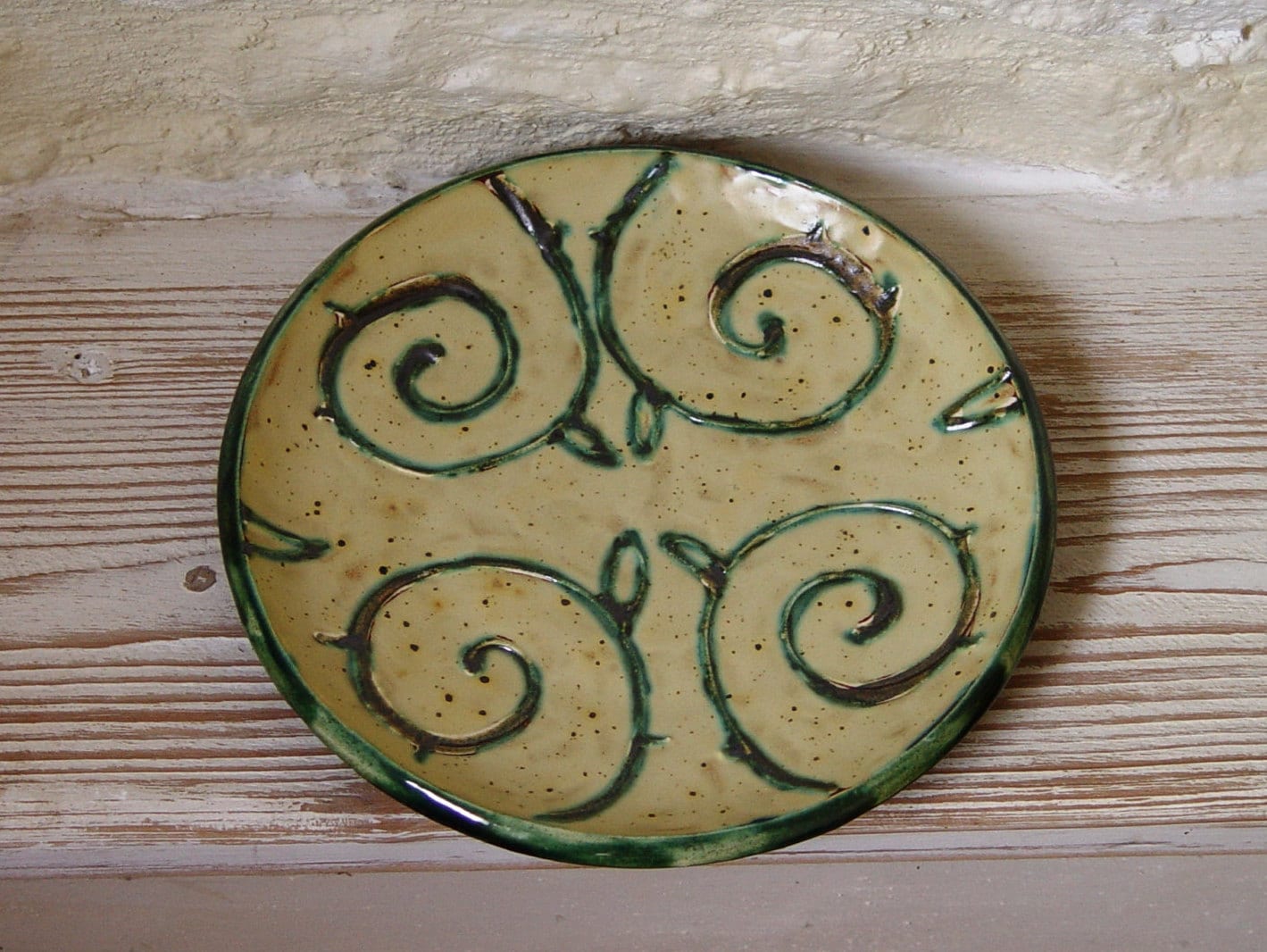 Earthen Wall Hanging Plate, Ceramic Wall Decor, Wheel Thrown Pottery