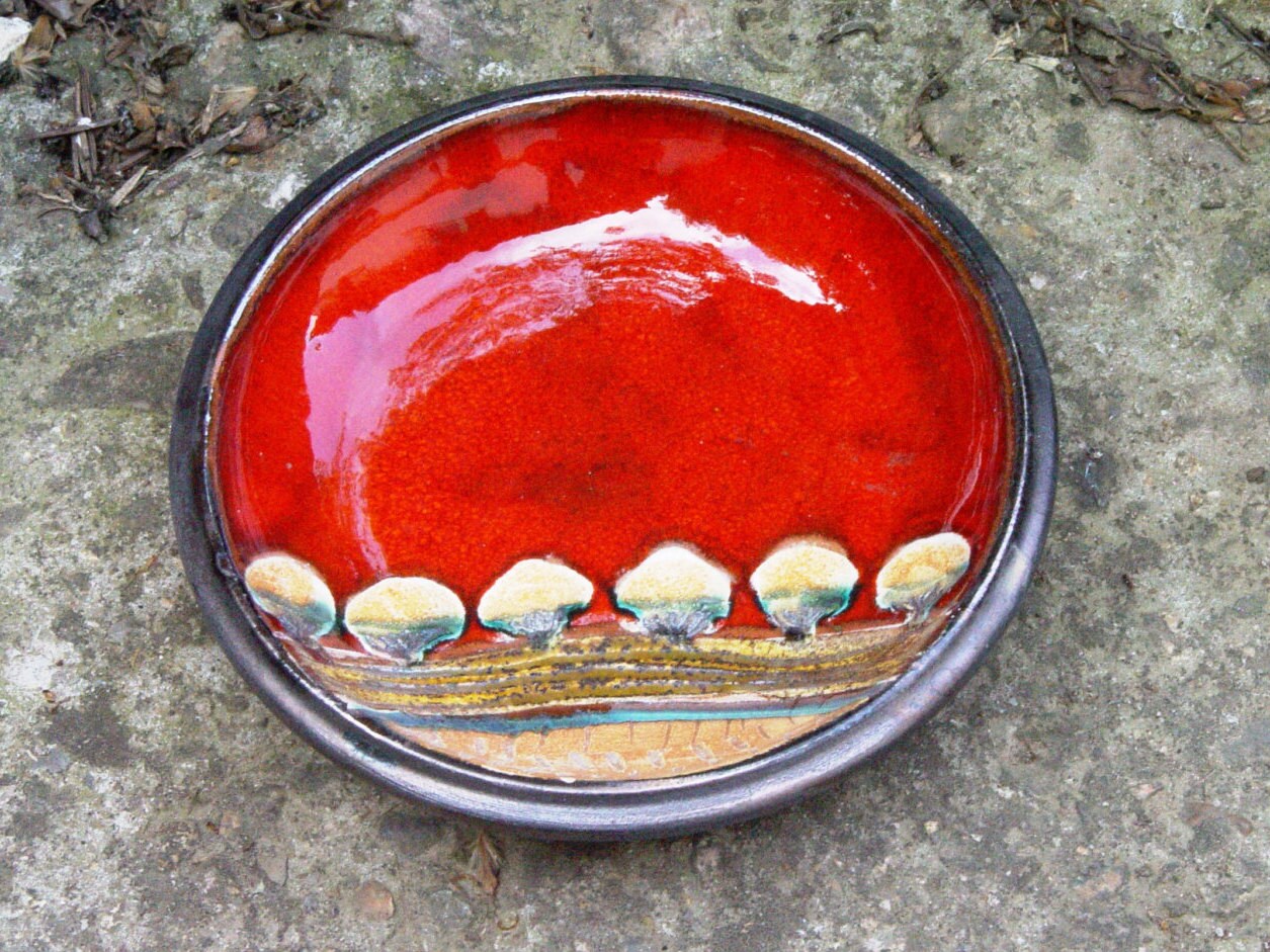 Red Pottery Plate, Earthen plate, Ceramic plate, Ceramics and Pottery