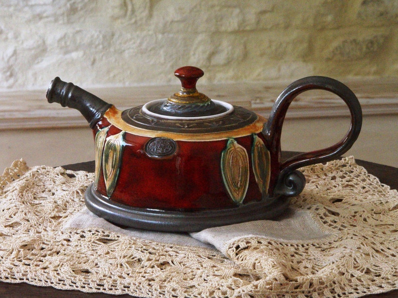 Unique Pottery Teapot. Wheel Thrown Ceramic Teapot. Clay Tea Etsy