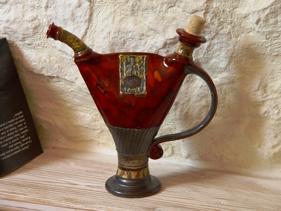 Handmade Ceramic Vessel, Artistic Pottery Home Decor, Ceramic Decanter, Water pitcher, Pottery Bottle, Unique Christmas Gift, Danko Pottery