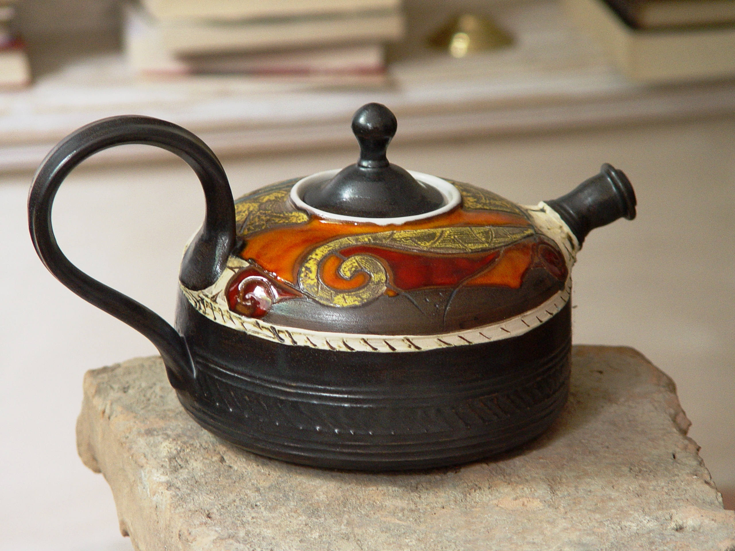 Ceramic Tea Kettle Tea Maker Functional Designer Pottery Handmade Pottery Teapot Wheel Thrown