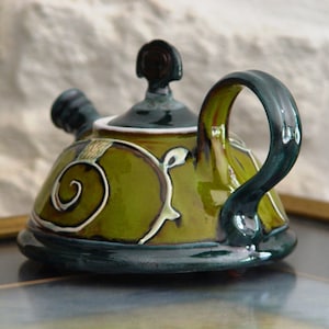 Handmade Ceramic Teapot Small Pottery Tea or Coffee Pot image 3