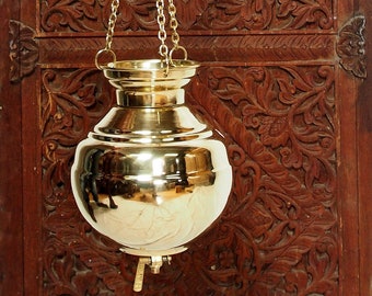 5 Liters solid brass Ayurvedic Shirodhara Pot Vessel Panchakarma Panchkarma Abhyanga Vasti Nasya oil therapy Yoga Dhara Patra 5-L