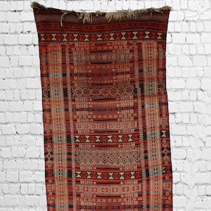 300x132 cm (118,1&quot; x 51,9&quot; inch) antique tribal Nomadic Baluch nomads belotsch sumakh Balouch Vintage Kilim rug from Afghanistan No-19/PK-14