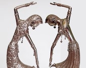 Rare Antique Indien Solid Silver dancer statue c. 1900