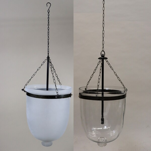 Colonial Bell Jar Glass Lantern Lamps Hangs Light Glass Pendant lamp Glass Hundi Pendant Lamp lanterns Frosted glass and clear glass 23