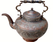 Antique Engraved Central Asian huge copper Teapot Ewer