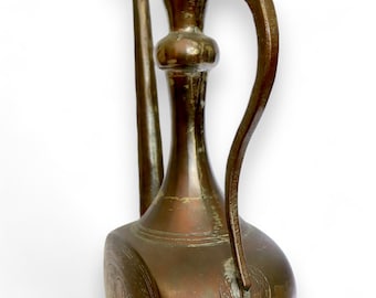 Théière Vintage En Cuivre Style Oriental - Fait Main - Maroc - Déco Ou Usage Léger