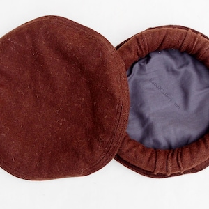 Original Afghan pakol woll cape topped Ethnic dress from afghanistan and pakistan (Grey, Black and Braun) Brown