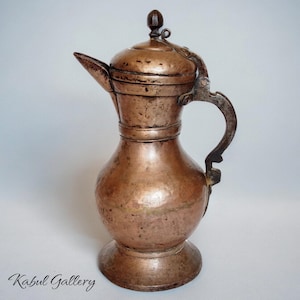 Théière orientale antique en cuivre vers le 19ème siècle Afghanistan No:30