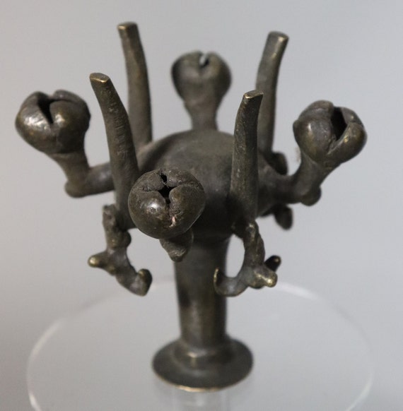 antique islamic Bronze Kohl powder Flask Surmadani Ka… Gem