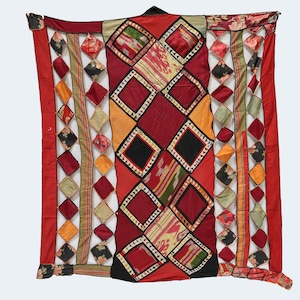 antique Uzbek Suzani Patchwork Wedding Camel flank decoration Embroidered Lakai Quilts wall hanging from Uzbekistan afghanistan No:UZ/18