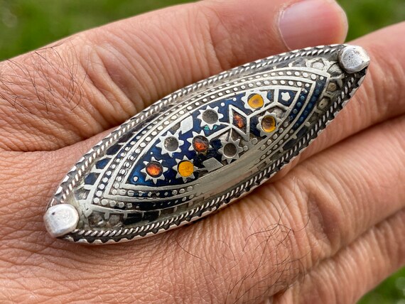Multan Rong antique enamelled Multan Ring Jewellery Pakistan No:3… - Gem