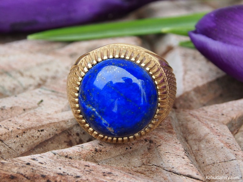 Antique Handmade Silver Ring Goldplated Statement Ring From Etsy