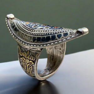 antique enamelled Multan Ring Jewellery Pakistan No:396