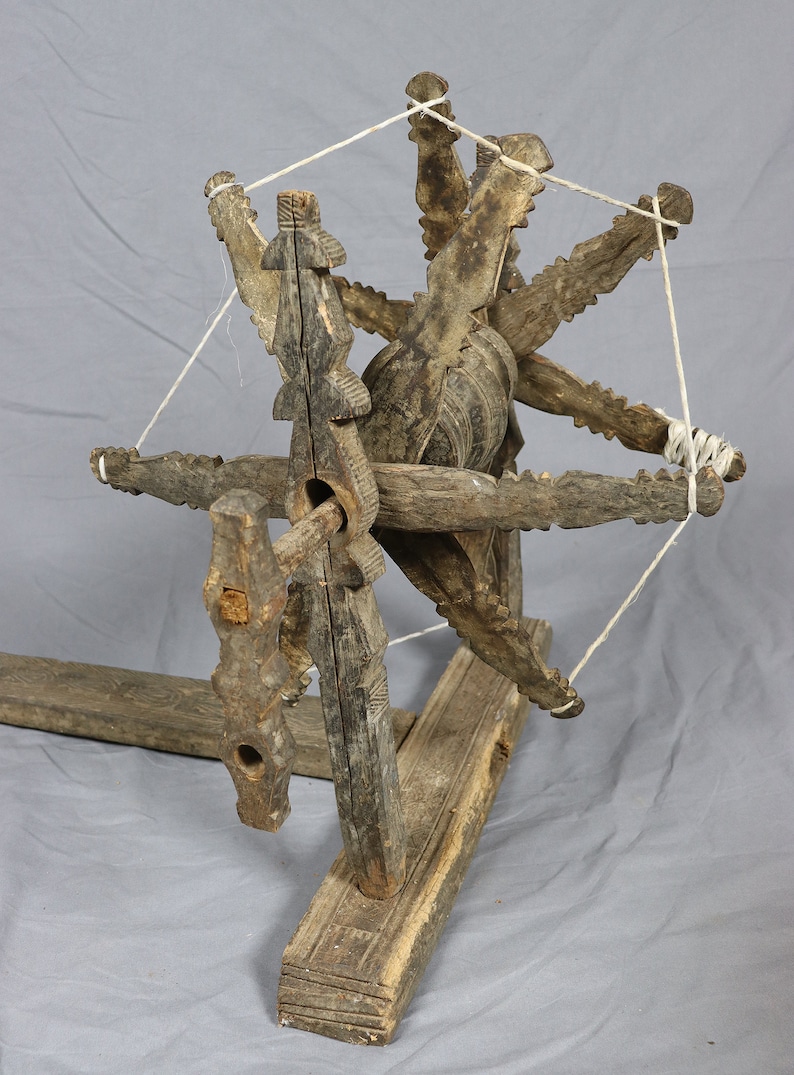 Antique Traditional Basic Spinning Wheel From Nuristan Etsy
