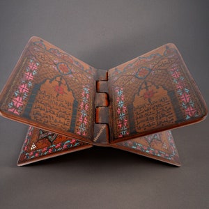 Antique  Islamic Qur&#39;an stand  parquetry wood Qur&#39;an Stand Marocco.