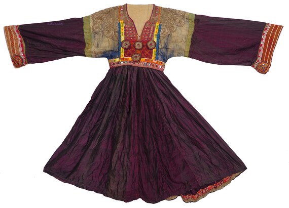 antique hand embroidered nomadic Kuchi Ethnic silk