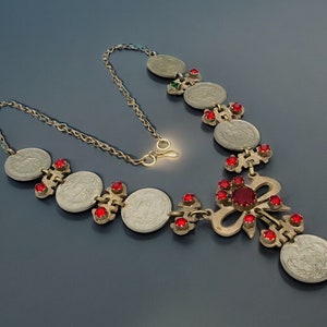Antique Vintage Afghan Boho wedding Necklace village jewellery from the tribe Hazara north Afghanistan bamiyan tal Butterfly necklace No:24B