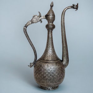 Antique Central Asian Brass Teapot Ewer 19th century Bukhara - Samarkand No:31