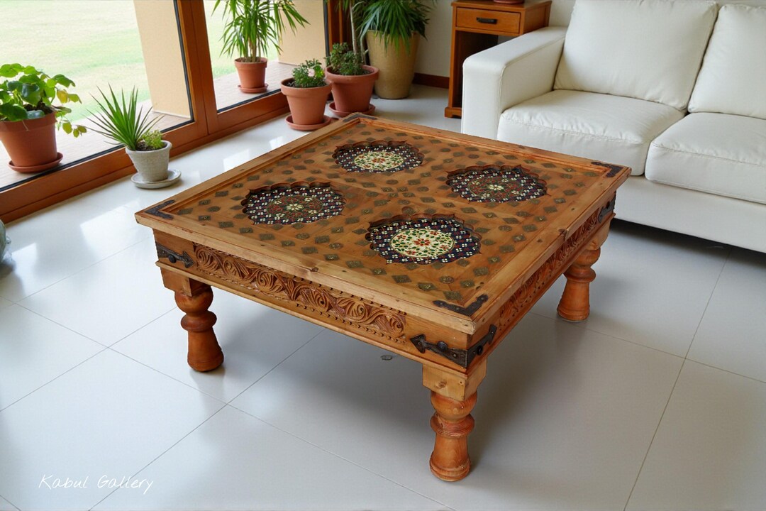 Table basse octogonale style berbère