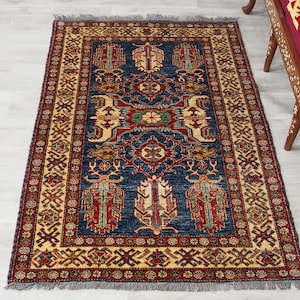 The 5’ 6” x 3’ 4” Kazak from Afghanistan Caucasian style Afghan carpet  rug No:17/11