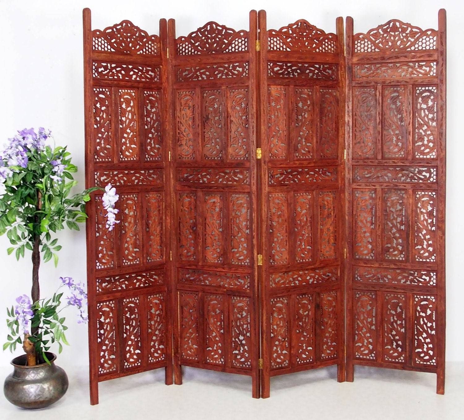 Orient vintage wooden Screen room divider partition Etsy