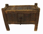 antique 19th century orient vintage wooden nomadic yurt treasure Dowry Chest from Afghanistan turkmenistan No 22 6