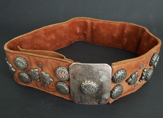 Antique Vintage Boho Turkmen Silver Wedding Belt Village 