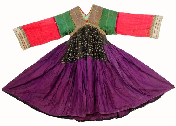 antique hand embroidered nomadic Kuchi Ethnic silk
