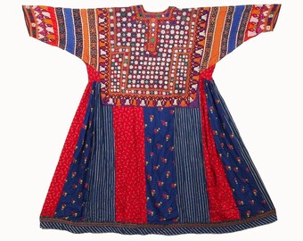 antique Pakistan hand Embroidered Woman's wedding Dress Sindh Mid 20th century XXl size No:18/A