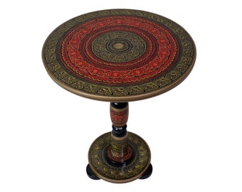 40 cm orient hand painted Lacquerware side table flower table telephone table tea table coffee table from Pakistan