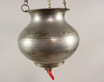 2 Liter antik orient  Messing Ayurveda Shirodhara Stirnguss Stirnölguss öl-Therapie  Panchakarma Yoga Dhara Vessel gefäß Patra -Nr: 23/4