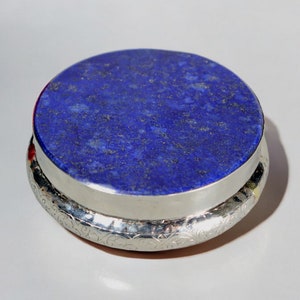 Extravagant handgefertigte messing  Lapis Lazuli büchse Schmuck Dose schatulle Kiste schmuckkiste Afghanistan  Nr-IT62