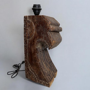 antique wooden table lamp lamp base from Nuristan pillar Afghanistan Swat velly pakistan No:19/6